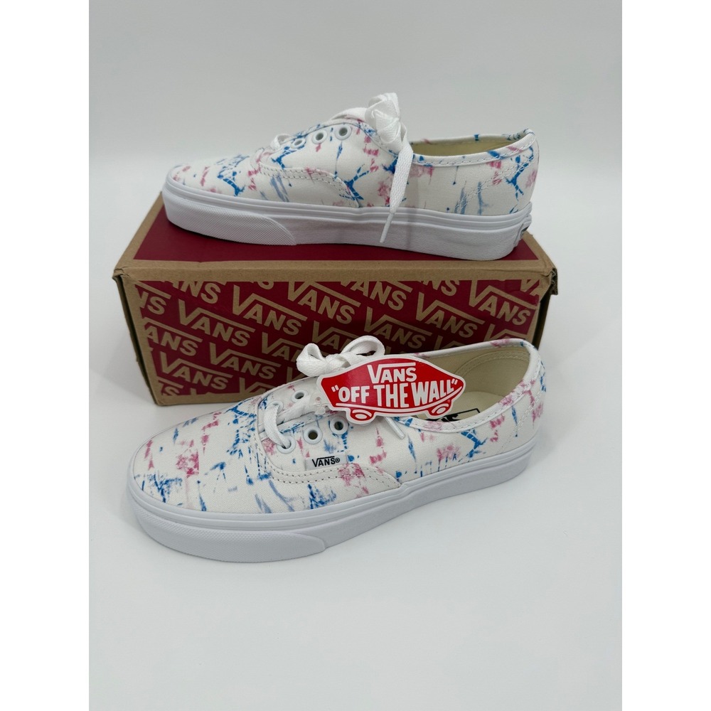 VANS‎ and MADEWELL Authentic Stained Tie Dye Sneakers Canvas White Multicolor 6